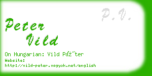 peter vild business card